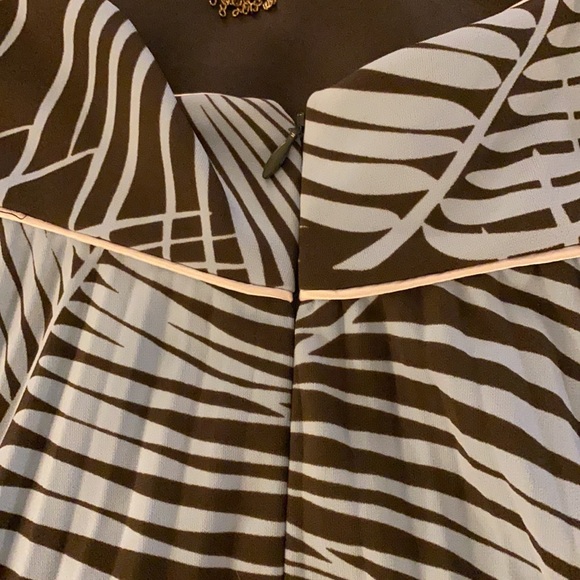 ABS By Alan Swartz Palm Print Halter Dress Size 4 - Picture 9 of 12